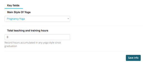YAP profile dashboard